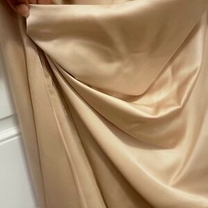 Elegant Satin Fabric in Beige